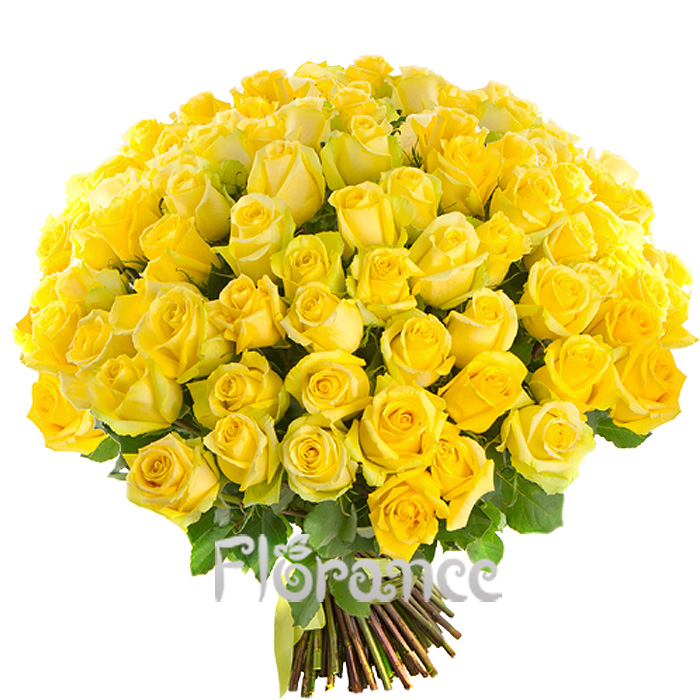 фото 1: Букет из 51 желтой розы